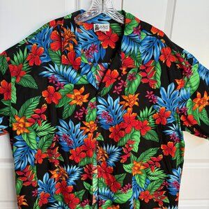 Floral Hawaiian Shirt by Aloha Republic, size 4XL